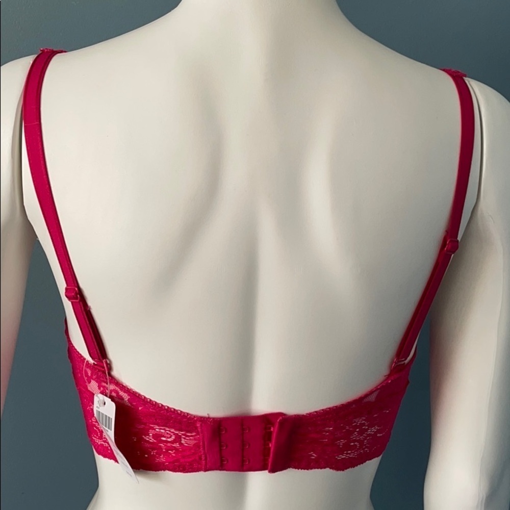 Soma Lace Plunge Pink Punch Bralette size XS - Picture 4 of 6